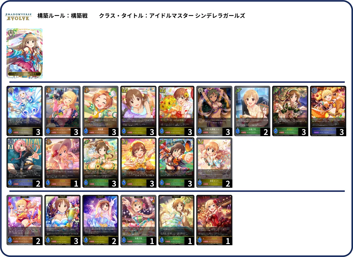 シャドウバースエボルヴ 新田美波 ティア アナスタシア コンボエルフ