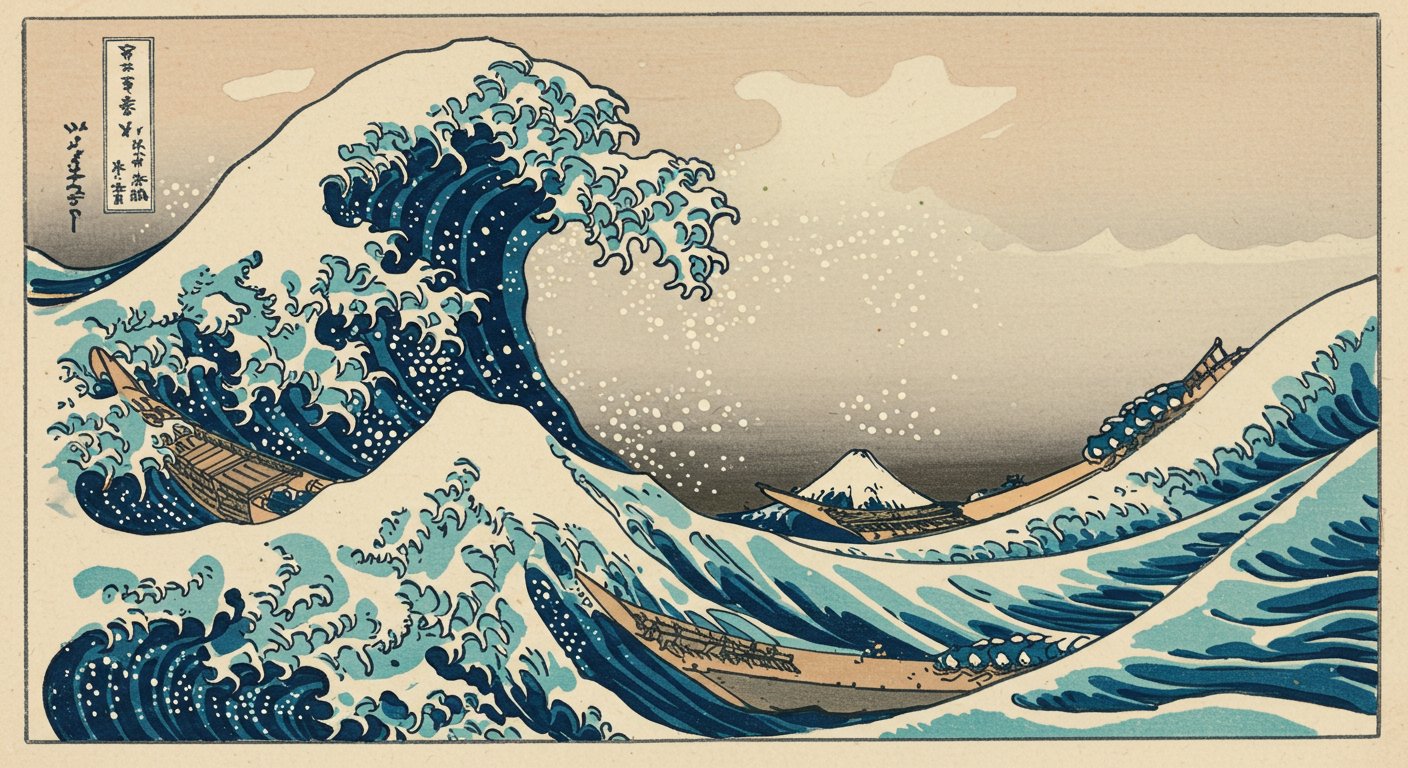 画像生成AI】浮世絵風の世界をリアルに再現する方法｟プロンプト