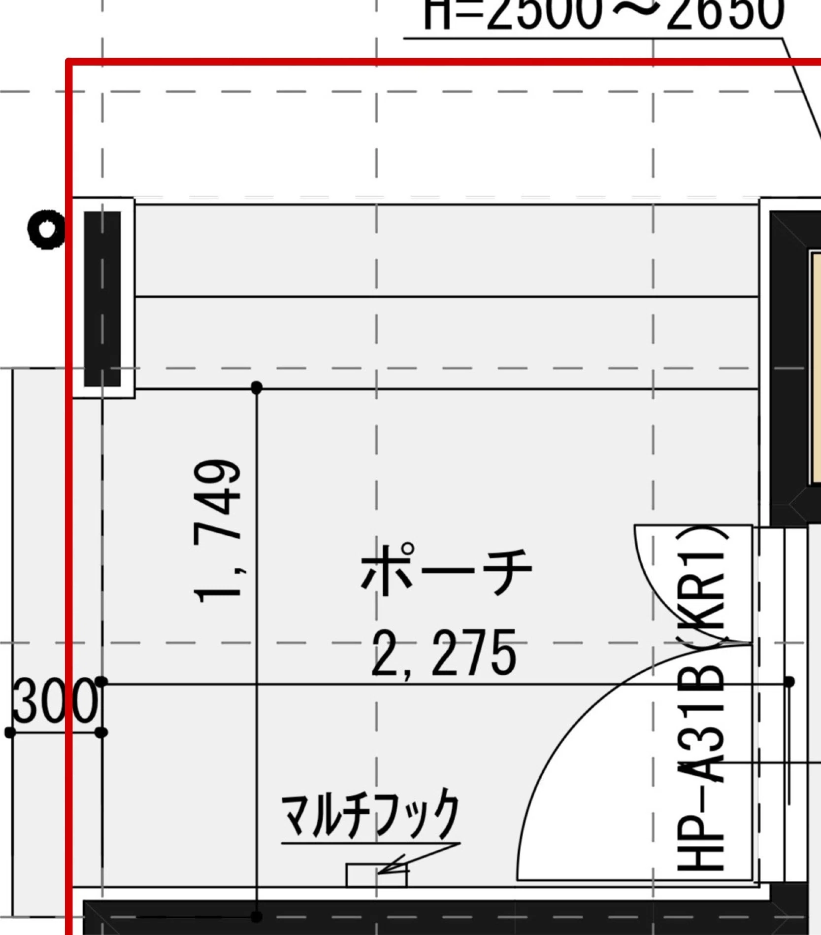 一級建築士の義父が放った一言で決まった「玄関軒2.5マス×2.5マス 