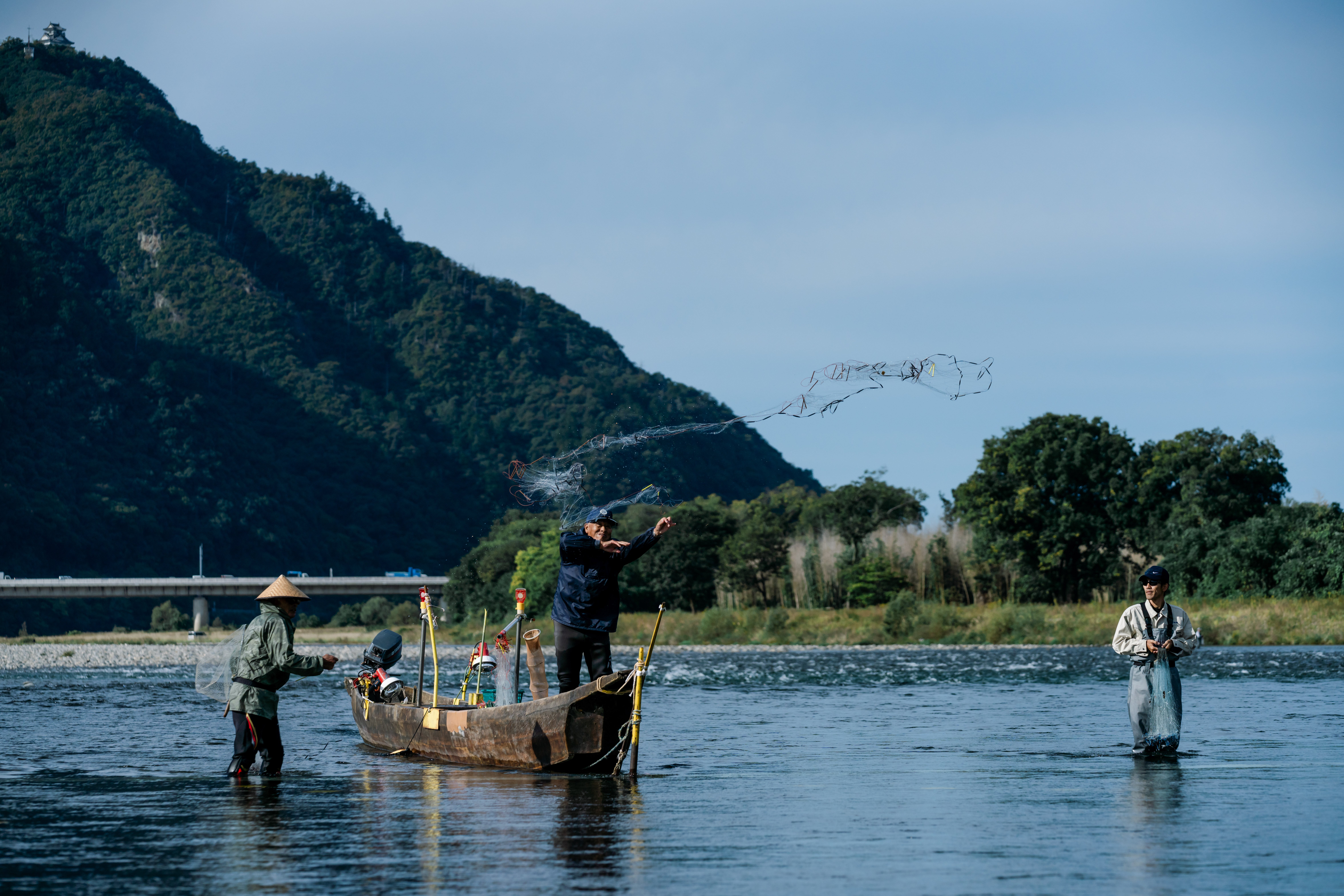 山茂 Yama Shigeru 画家 鵜飼 漁師 S. Yama 作 アートアクアリウム