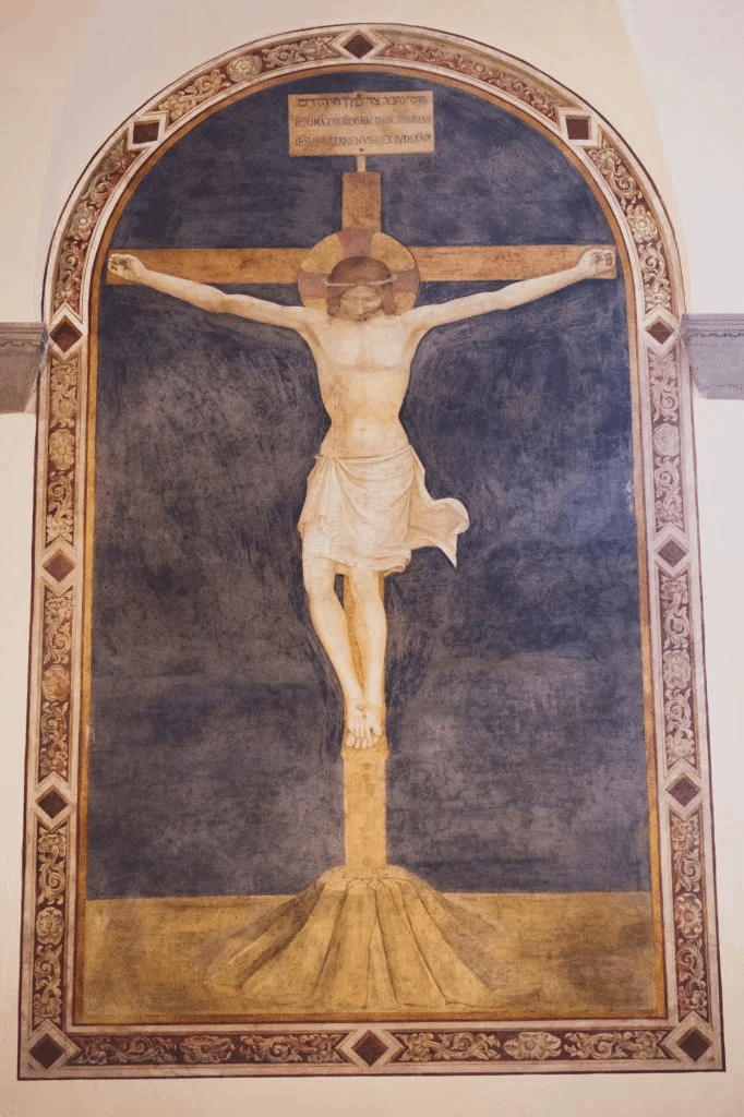 イタリア：キリストの磔刑を描いたフラ・アンジェリコの600年前の