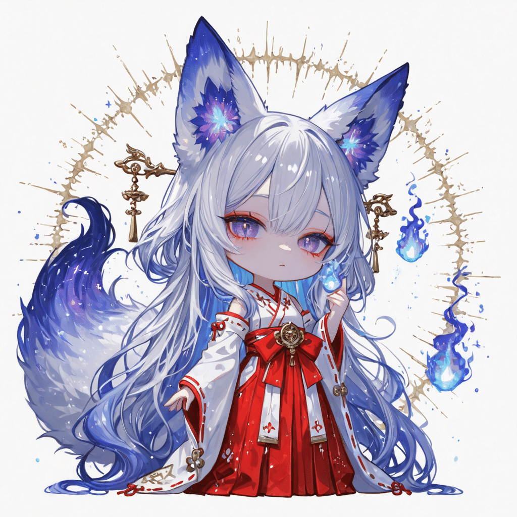 シーグラスアート 狐の女の子♪〜レッドver.〜 篠崎こころちゃん着用》[New] コスプレ ハロウィン 和装 狐 巫女