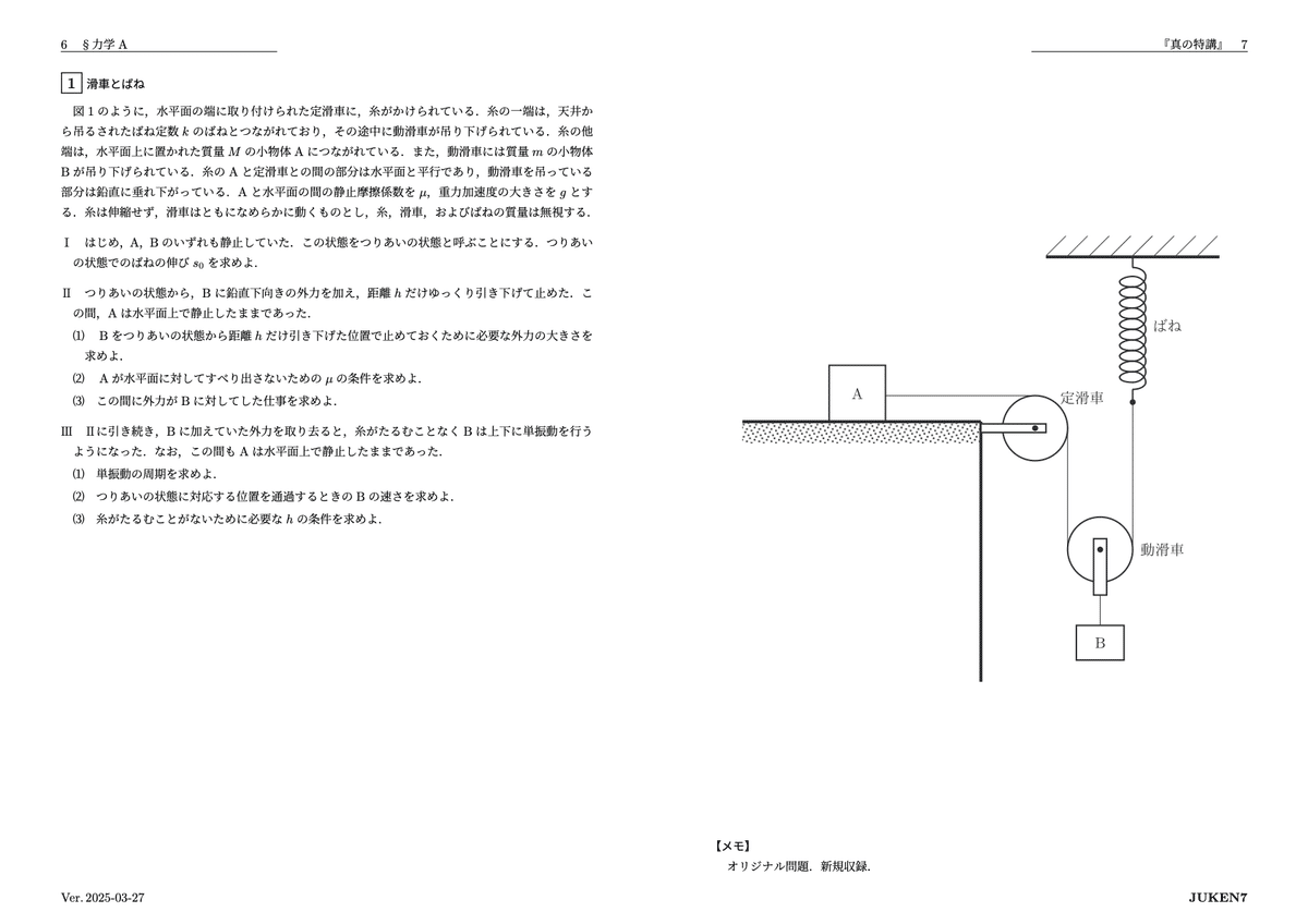 JUKEN7 真の特講Ⅰ・Ⅱ　物理 JUKEN7 真の特講Ⅰ・Ⅱ 物理 JUKEN7 真の特講Ⅰ・Ⅱ 物理 -