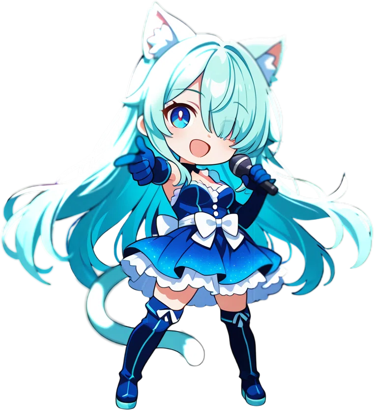 制作過程】AIイラスト 「青猫ちゃん アイドル」｜KaminaRihito
