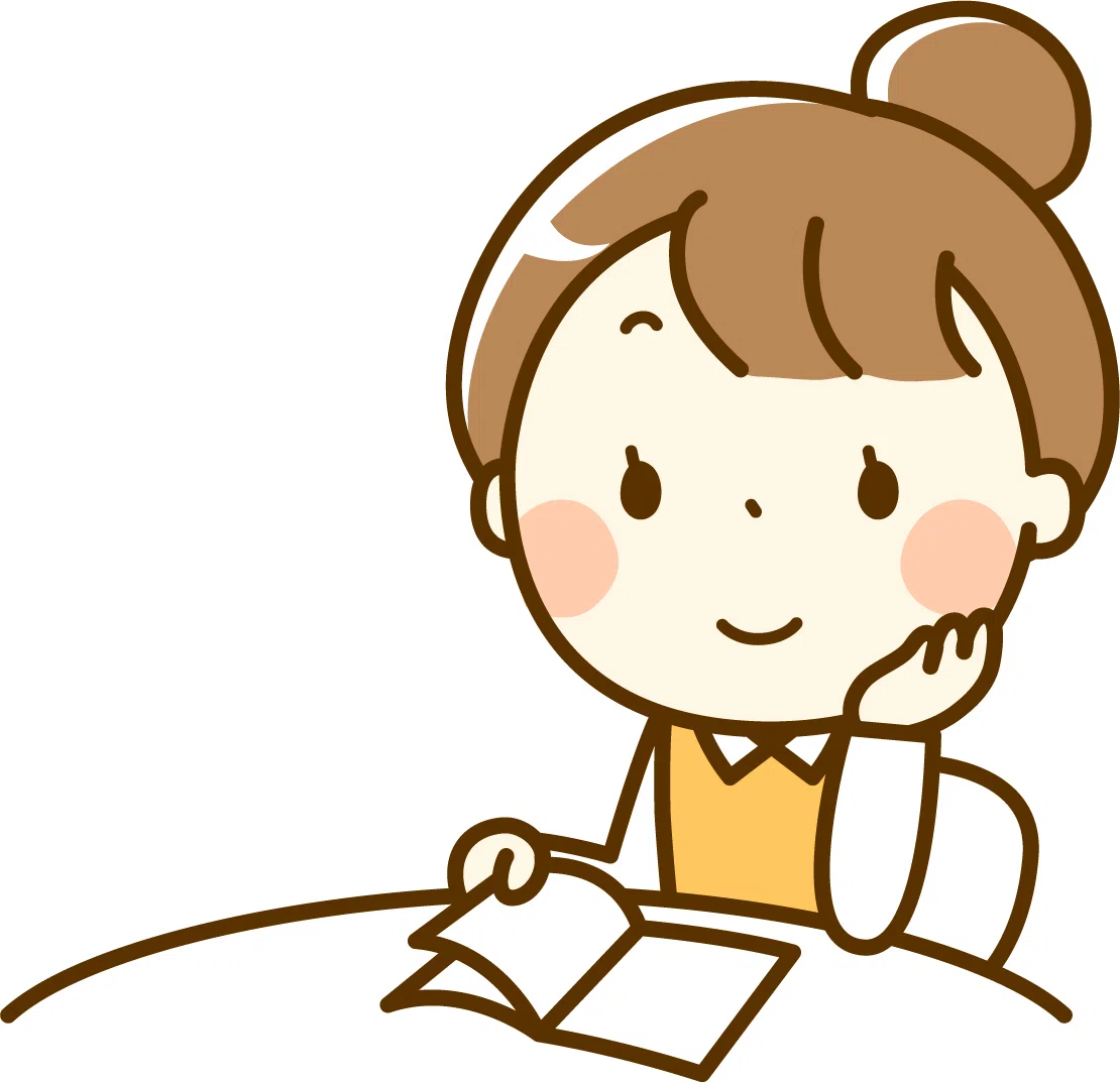記録を読んでる女性