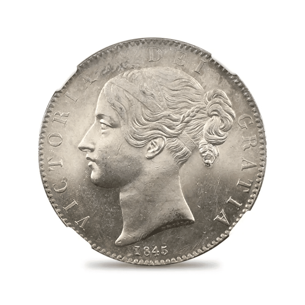 ハーフクラウン銀貨（1846年）ヴィクトリア女王ヤングヘッド（NGC VF） ハーフクラウン銀貨（1846年）ヴィクトリア女王ヤングヘッド