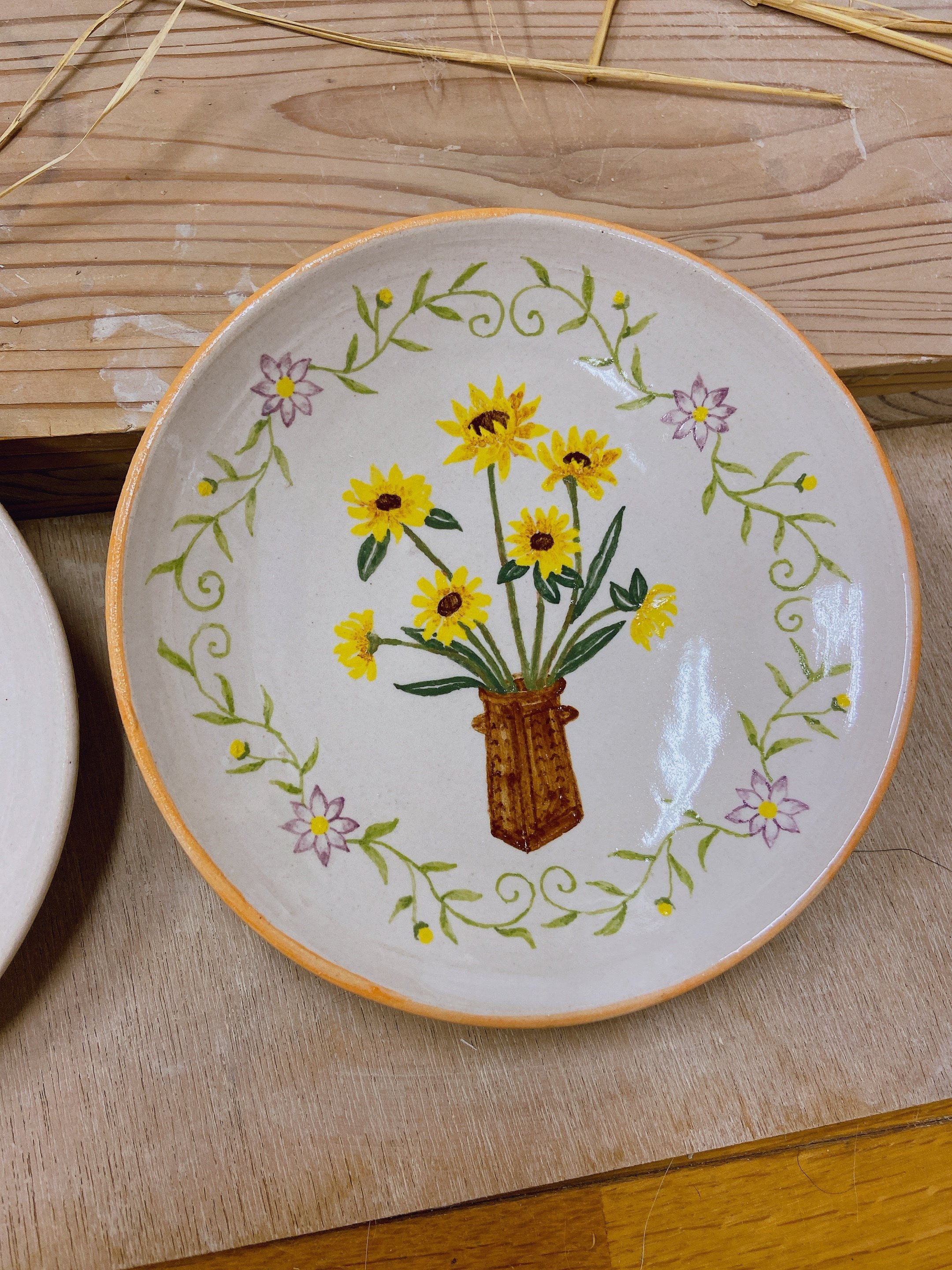 絵付けの小皿 3｜藍菖窯