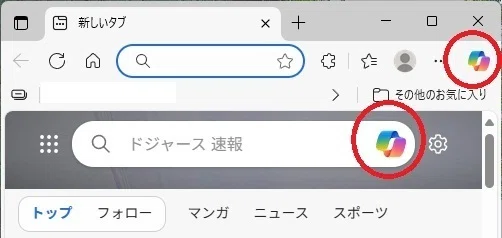 Windows Edge Taskbar Icon Where to find Copilot (Microsoft)|雨宮白虎
