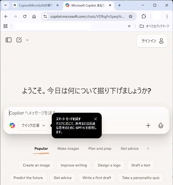 Copirot(MicroSoft)の場所｜雨宮白虎
