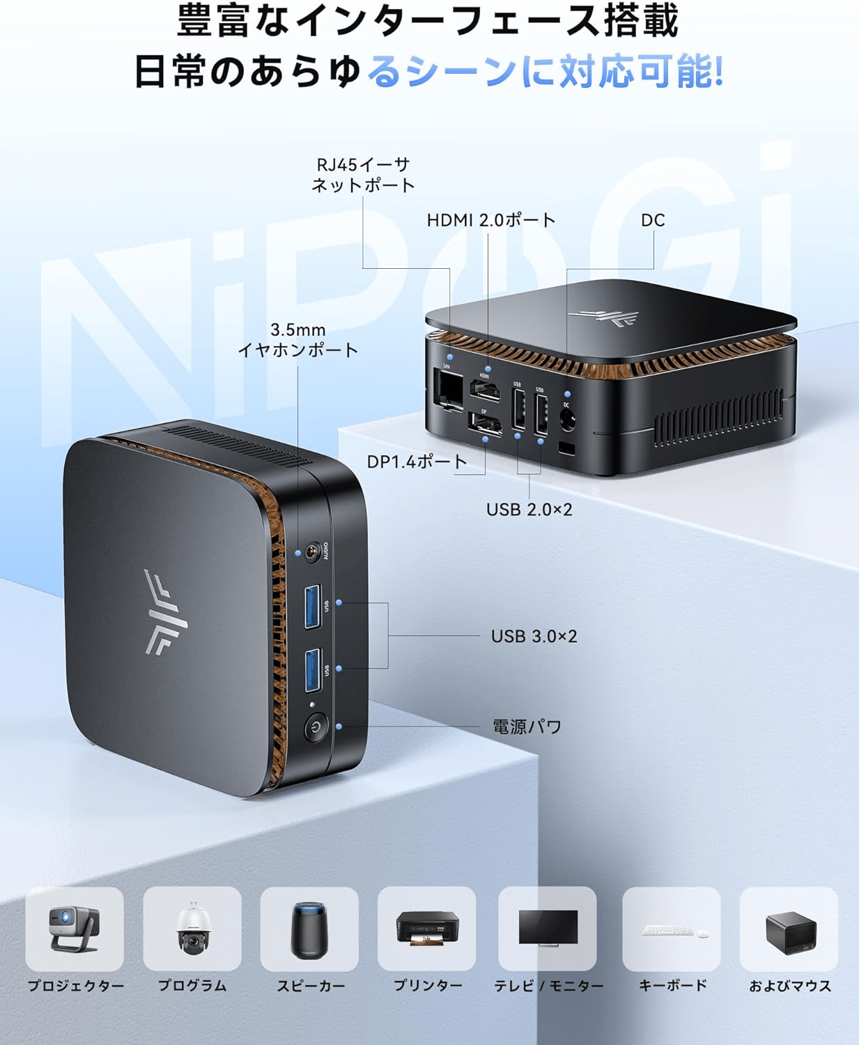 11432 新品未開封　NiPoGi ミニPC E1 16GB 512GB NIPOGIミニPC E1 16GcB 512GB 4K対応｜GetGadgetGot