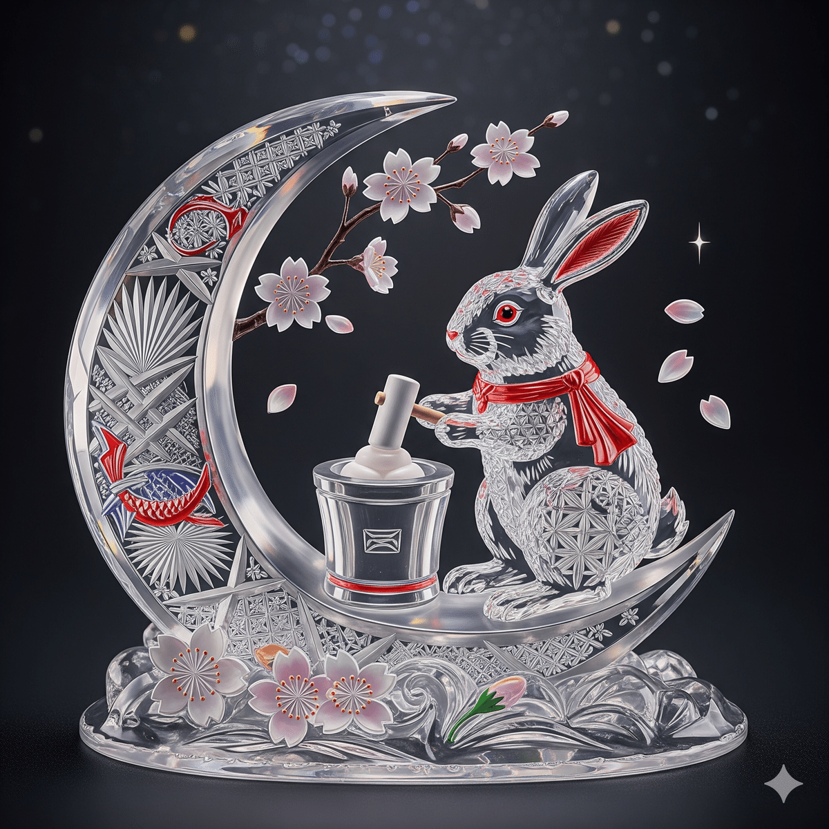 GPT-5&Gemini】江戸切子 × 日本の雅なモチーフ～光と静けさ