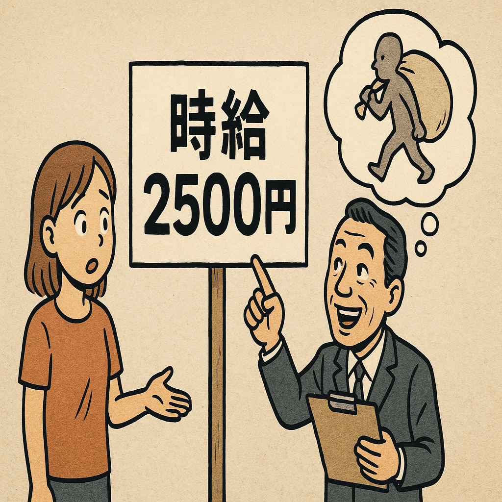単発バイト・募集時の時給2500円の仕事とは？「研修期間は時給1000円、100時間」→求人詐欺や労働条件の不当な変更｜2ch3ch5ch