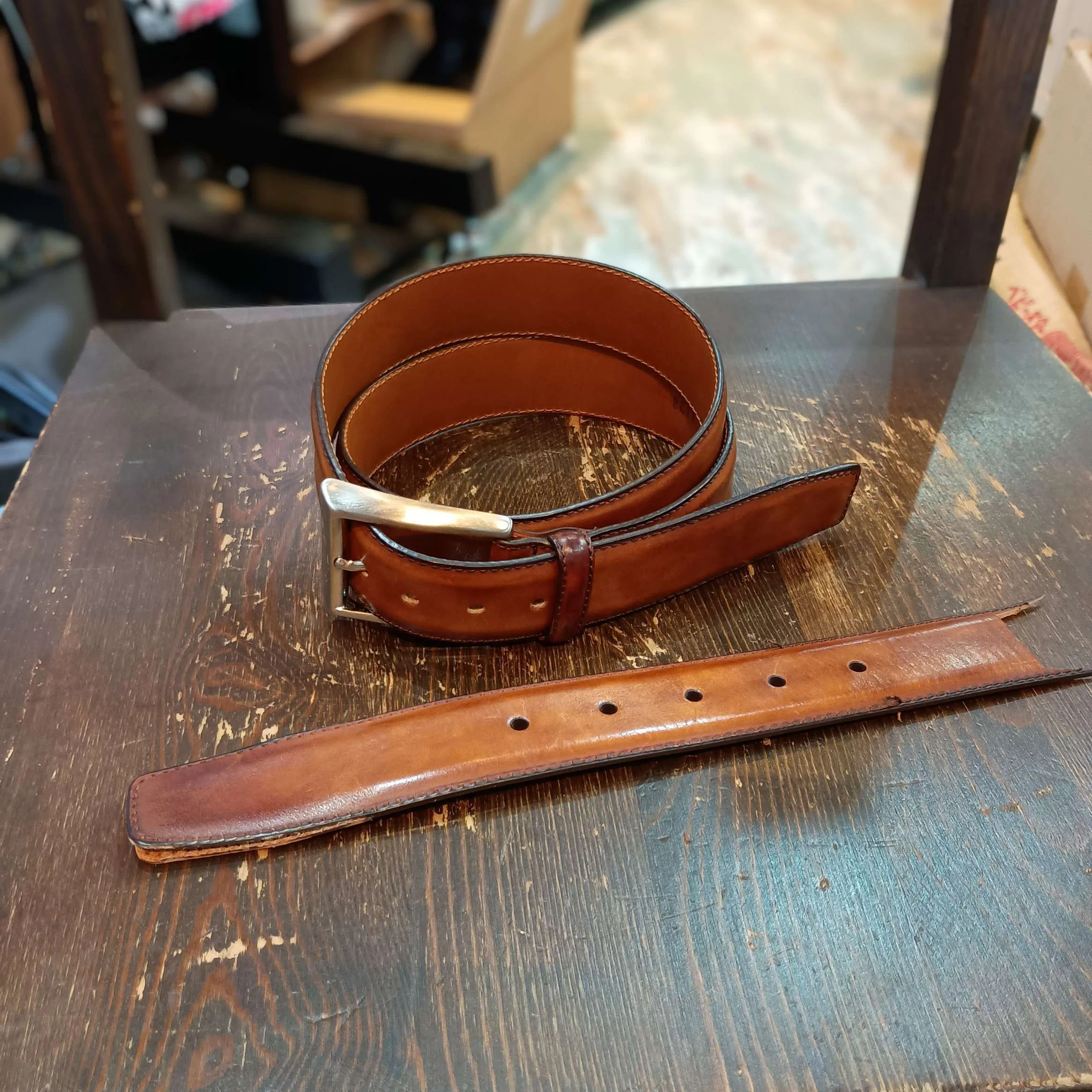 ベルトの長さ調整】MAGNANNI/マグナーニのベルトカット｜CREA Repair
