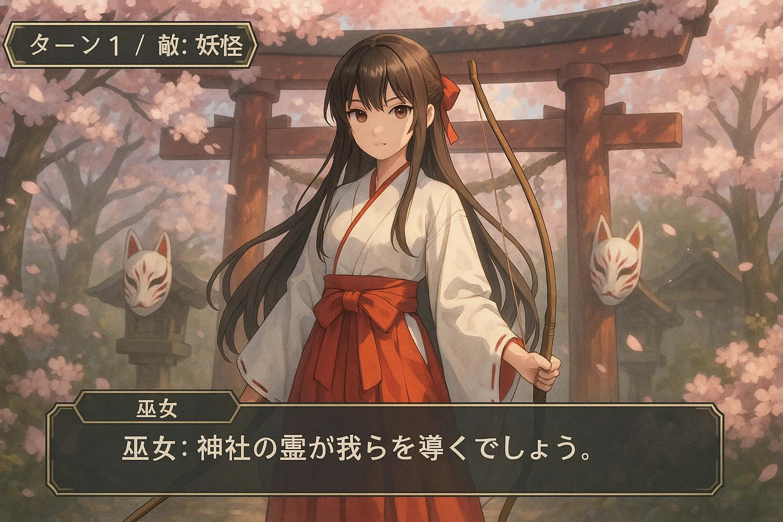 ChatGPTを使って日本語セリフ付きRPGゲームのシーンを再現してみた