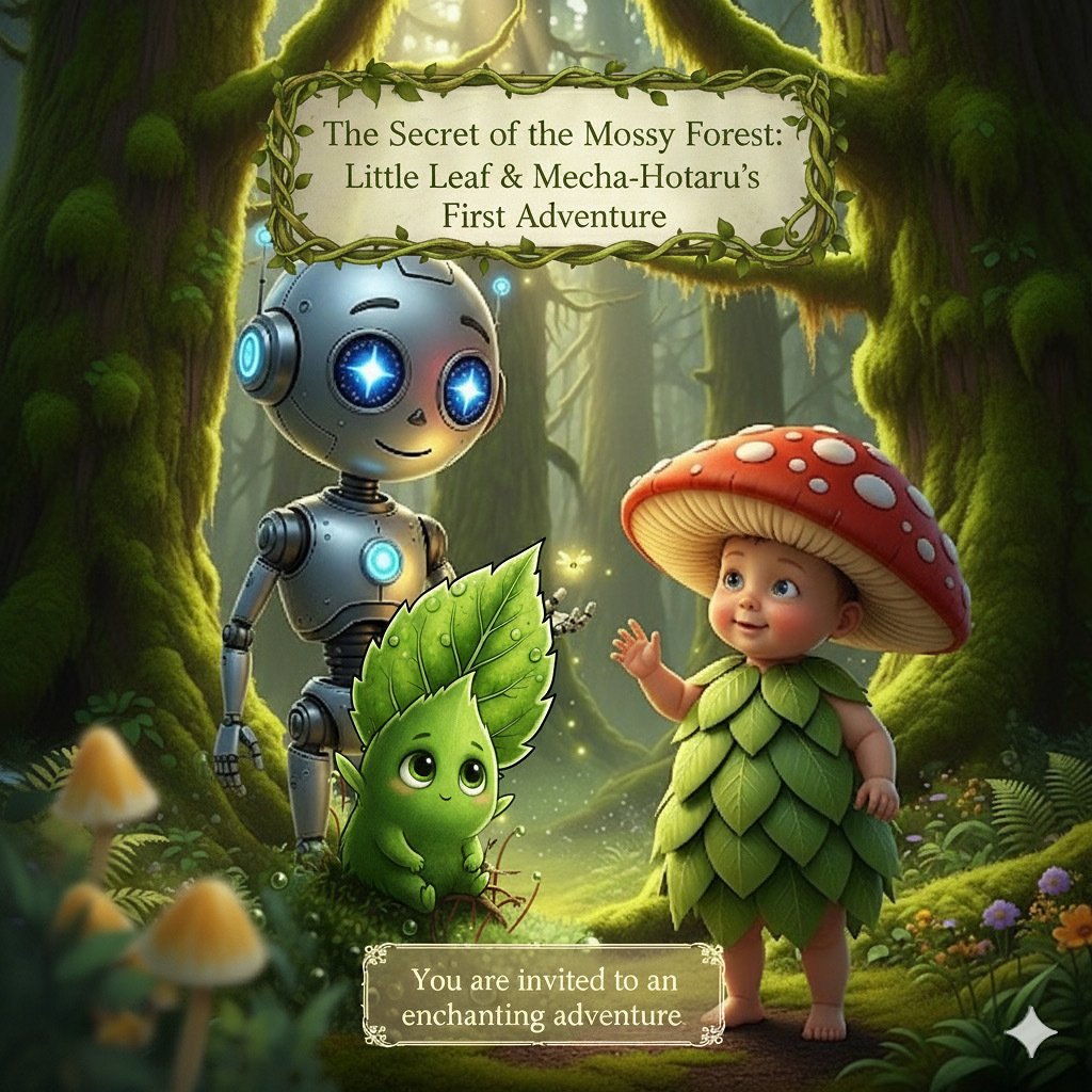 🌱 リトル・リーフとメカ・ホタル、森の奥の秘密 Little Leaf