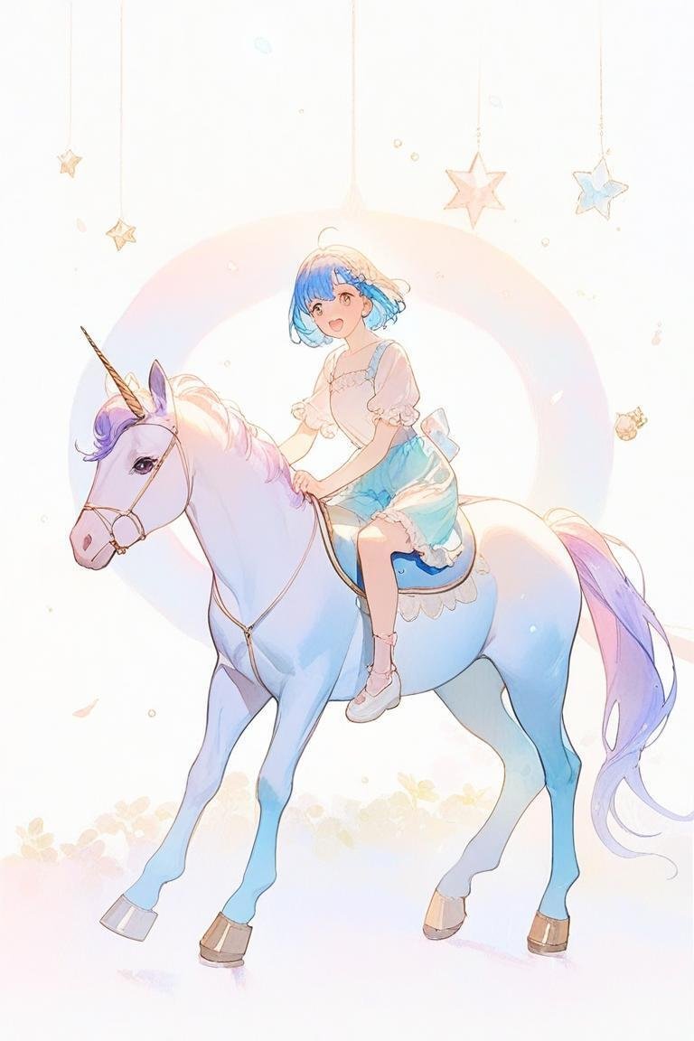 ユニコーンと乙女【画像生成練習帳】｜なぎ🍀
