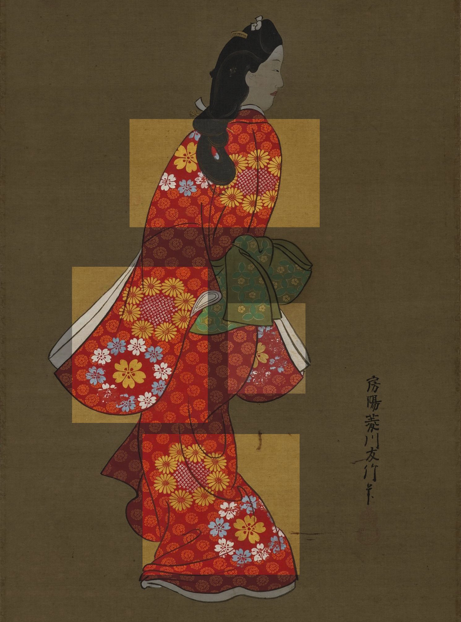 浮世絵に見る江戸時代のオシャレ②：「見返り美人」の着物と帯｜美術史