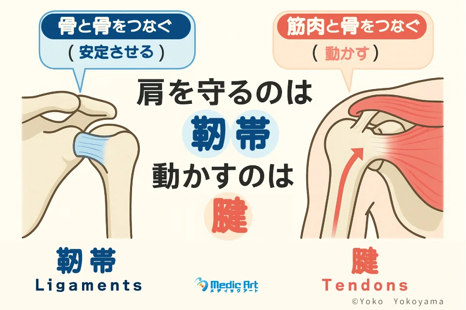 肩が自由に動く秘密② 〜靭帯と腱の活躍〜|Medic Art