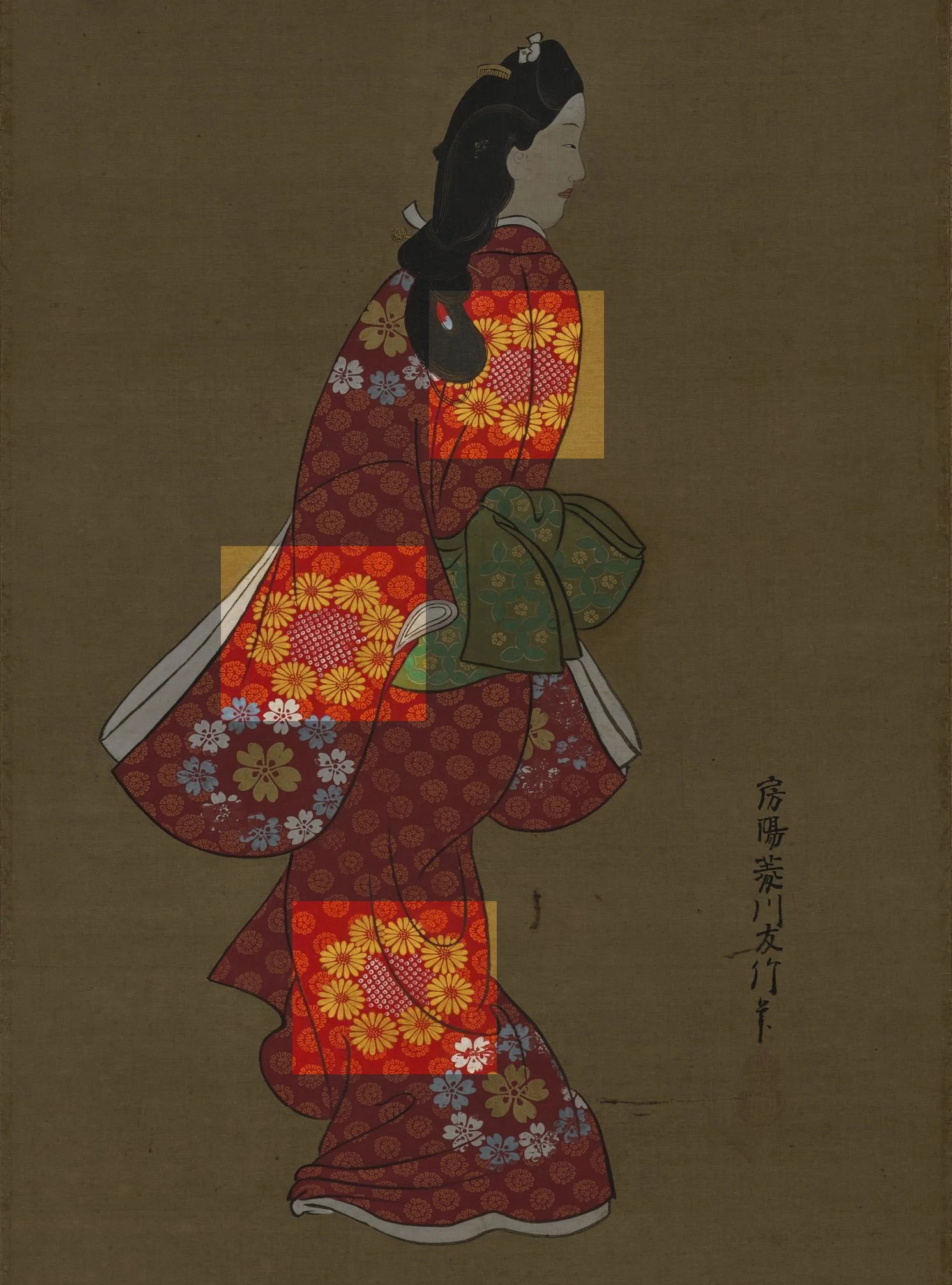 浮世絵に見る江戸時代のオシャレ②：「見返り美人」の着物と帯｜美術史