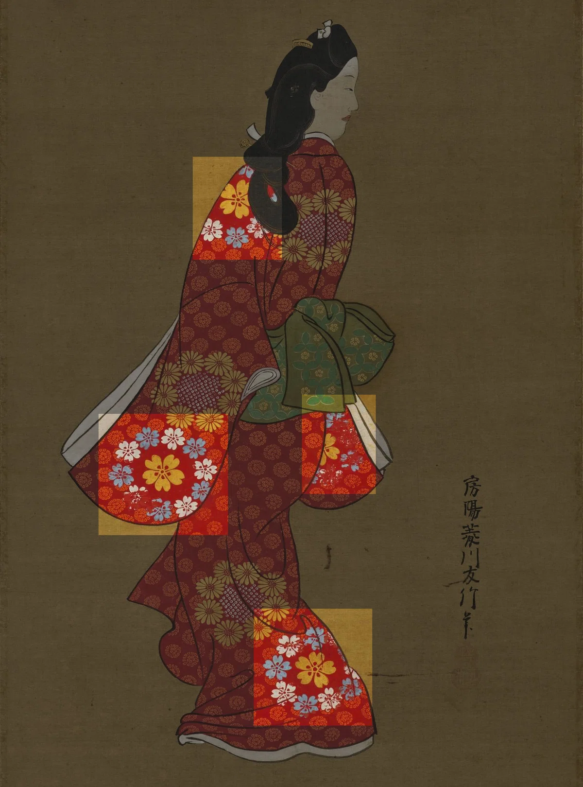 浮世絵に見る江戸時代のオシャレ②：「見返り美人」の着物と帯｜美術史 