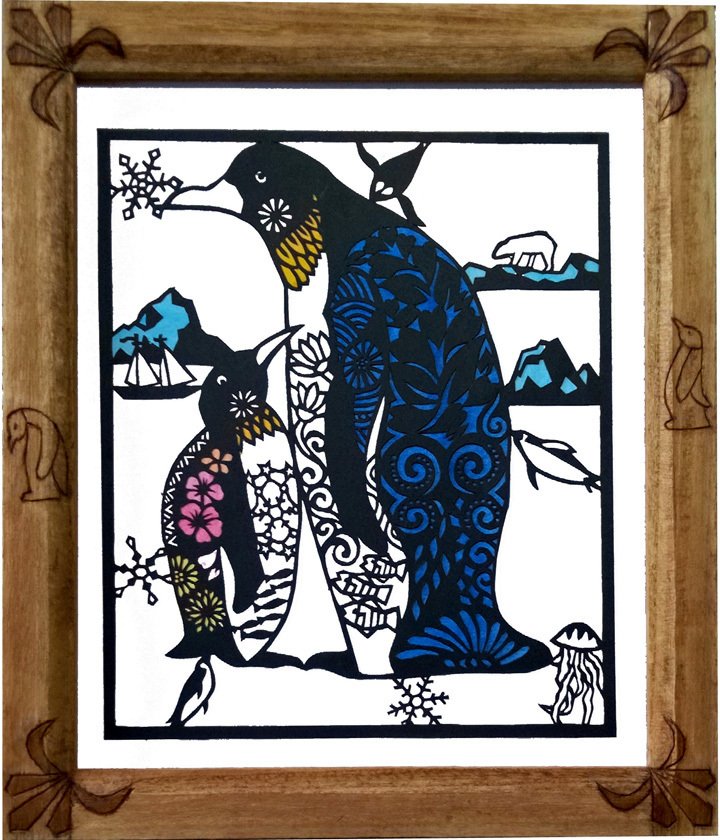 切り絵 海のどうぶつ｜hiro@moriken