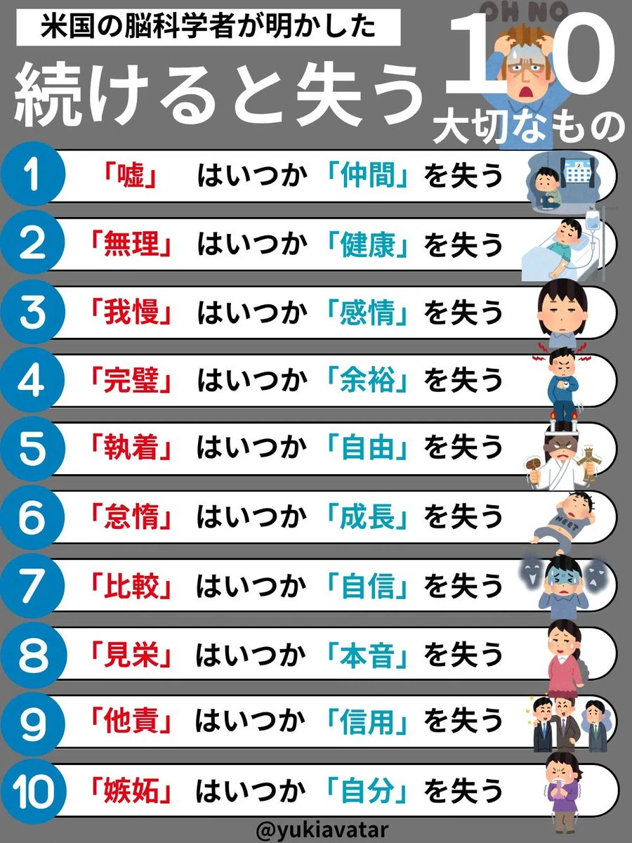 続けると失う大切なもの10選|たじー