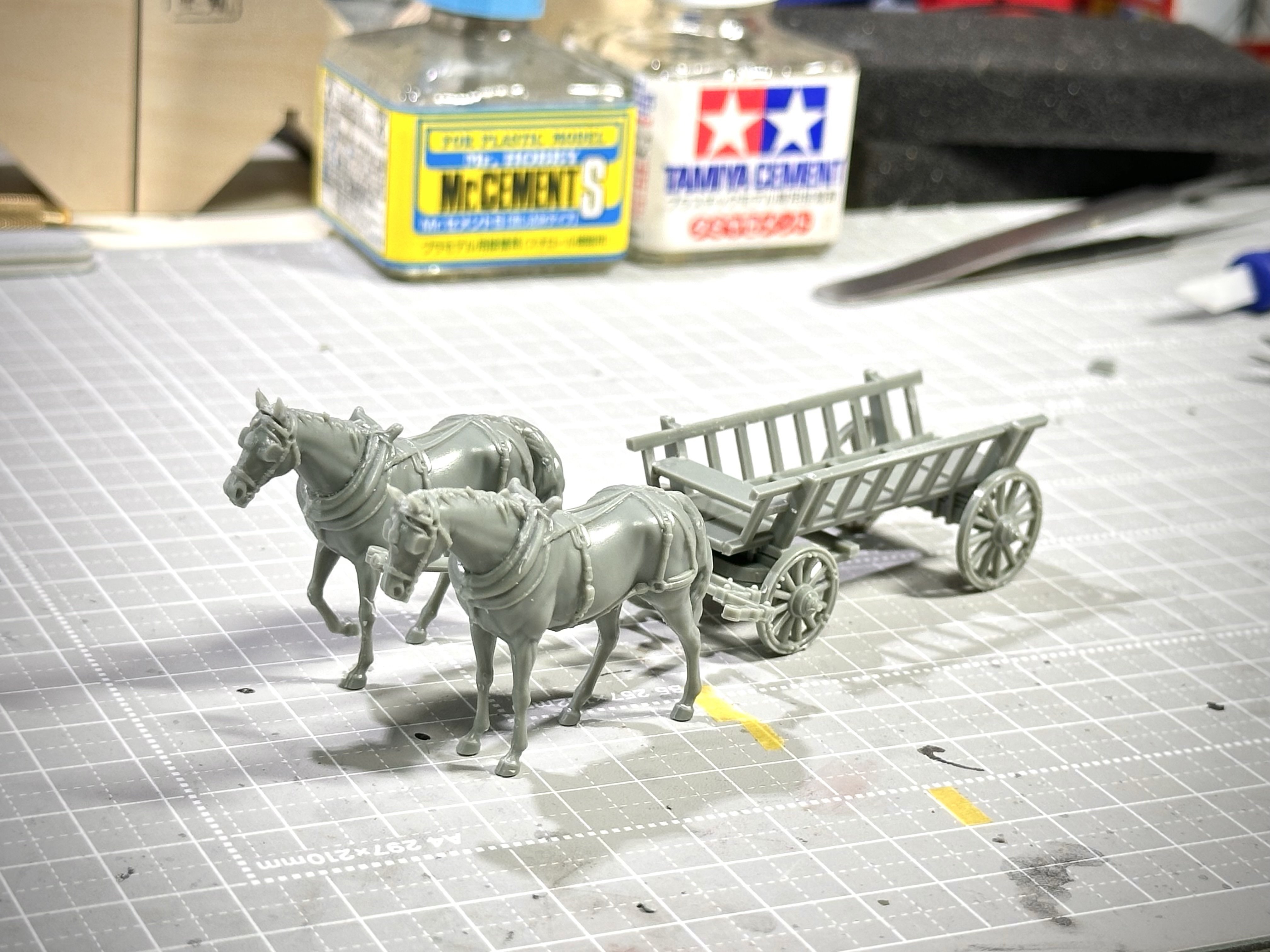 ルビコンモデルズ 1/56 荷馬車 製作記①｜はるさー