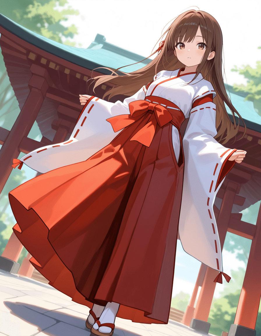 Stable Diffusionで巫女服を再現するプロンプトまとめ！背景