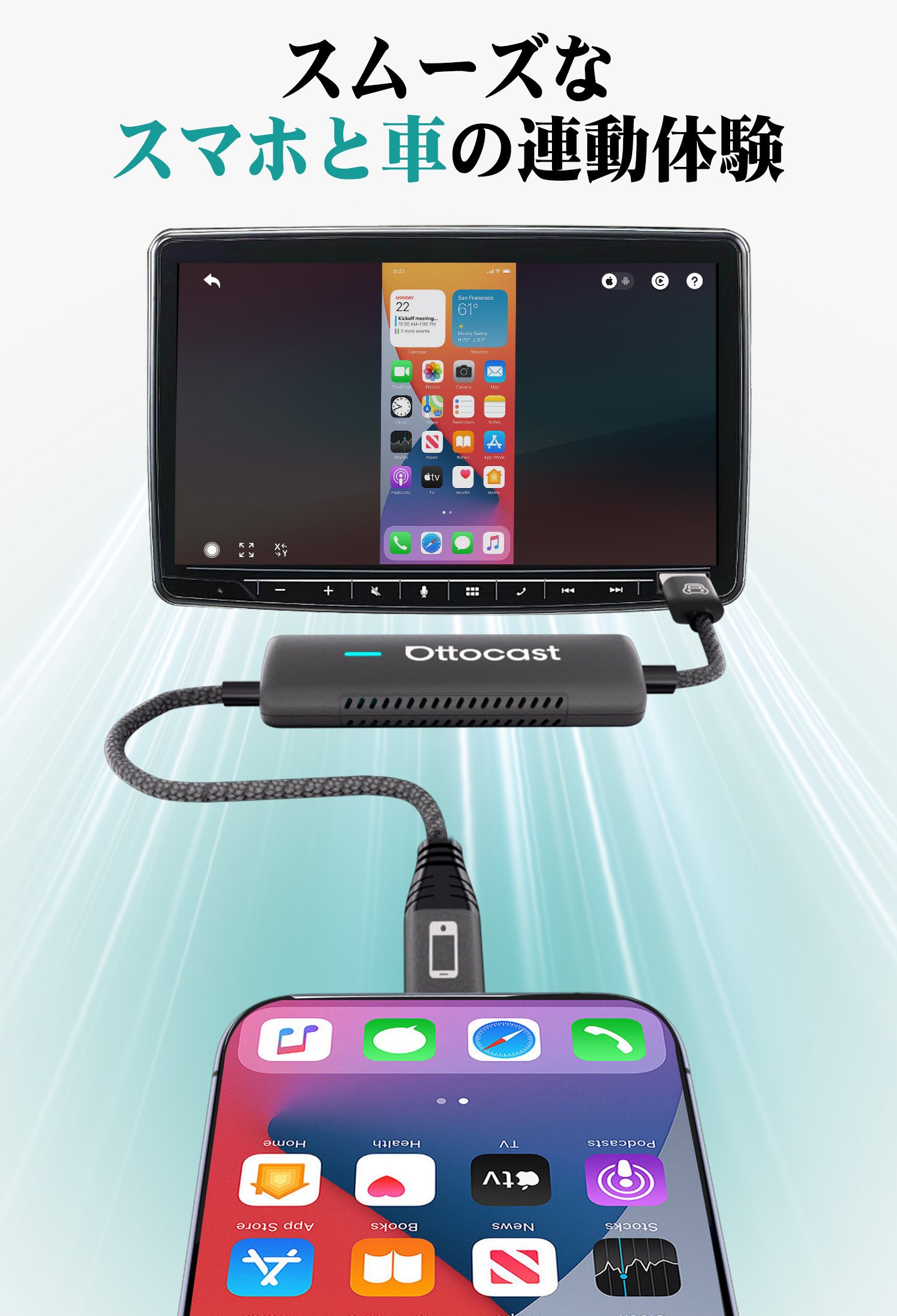 秋のドライブをもっと快適に。OTTOCAST「Mirror Touch」のご紹介｜ラン