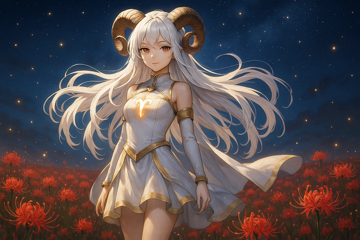 プロンプト無料公開 #008】【黄道十二星座】：白羊宮の乙女 - 牡羊座