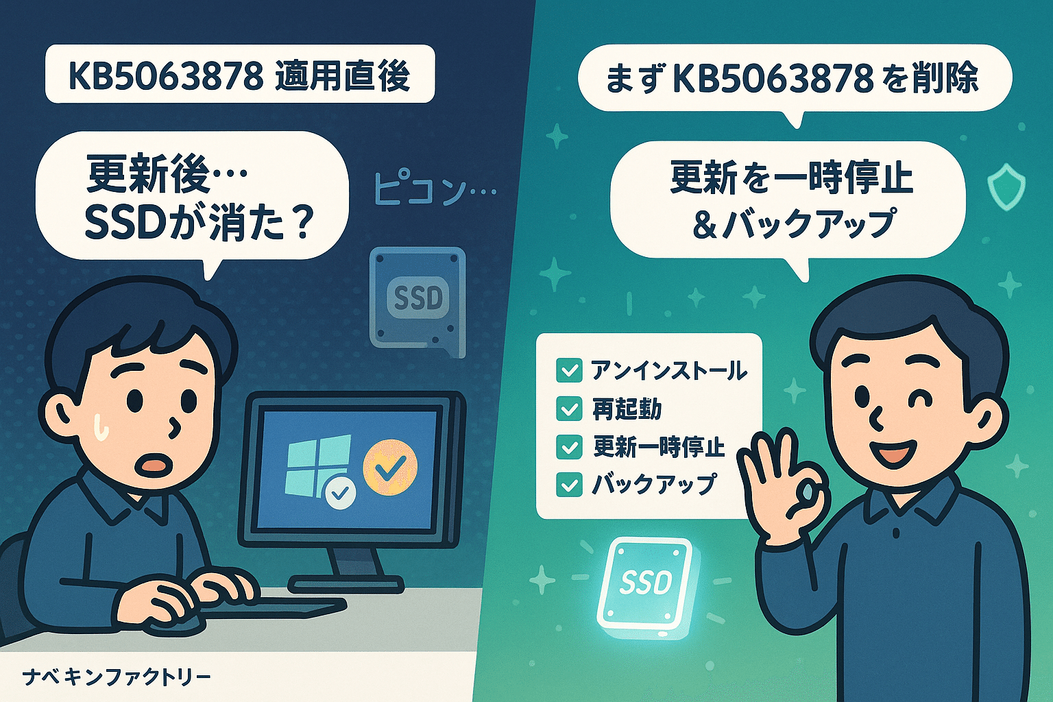 要注意】Win11更新KB5063878(2025年8月)でSSDが消える？原因と対策