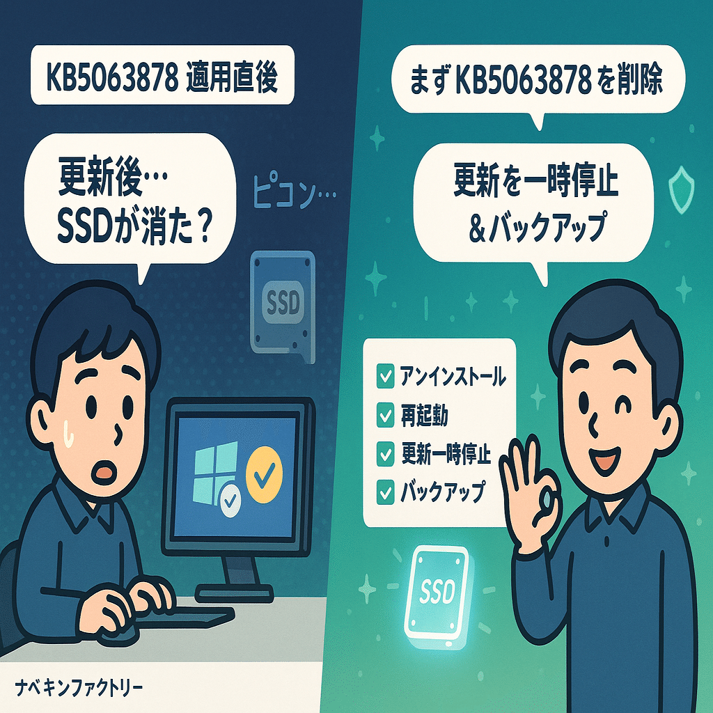 要注意】Win11更新KB5063878(2025年8月)でSSDが消える？原因と対策