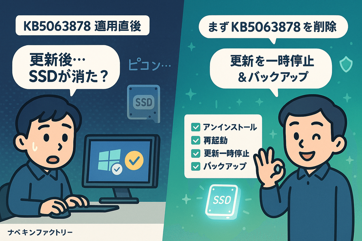 要注意】Win11更新KB5063878(2025年8月)でSSDが消える？原因と