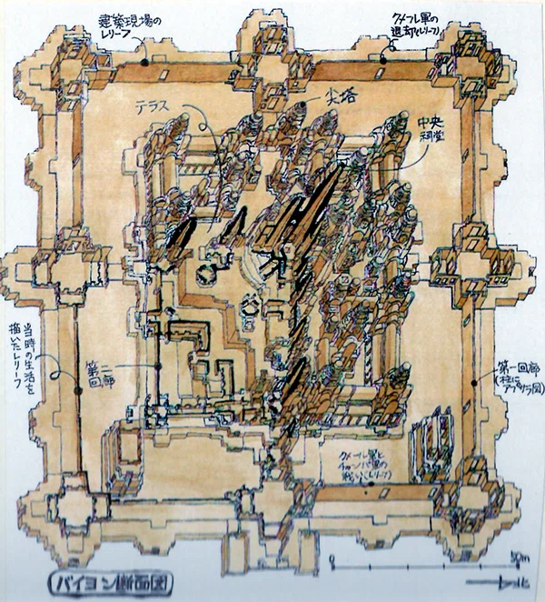 バイヨン寺院断面図