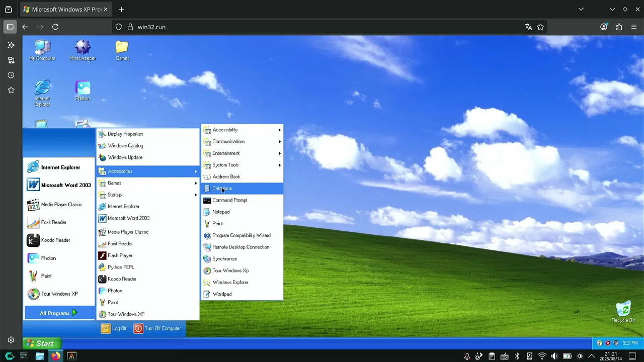 It seems there is a Windows XP that runs in a browser｜ナナッキー