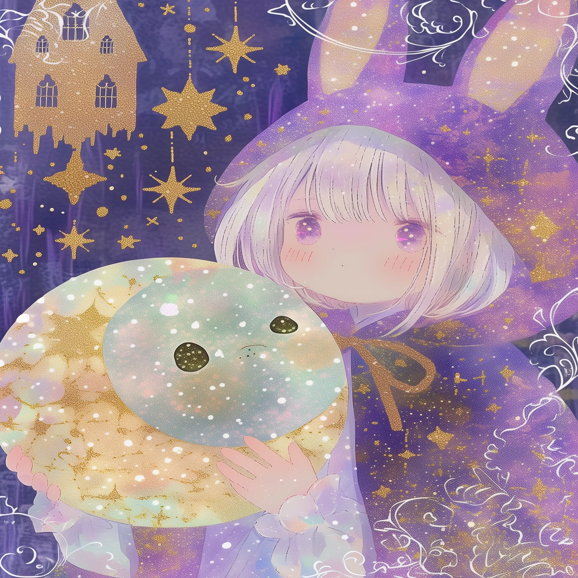 AIイラスト制作記｜キュートなうさぎの魔法使い｜リンファ@AIアート