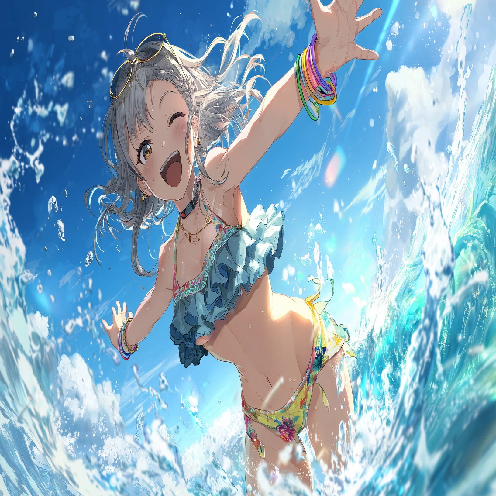 鉛筆画 人物 ストライプの服 Midjourneyで「夏の終わり」プロンプト・AIイラスト｜AIスチルワークス