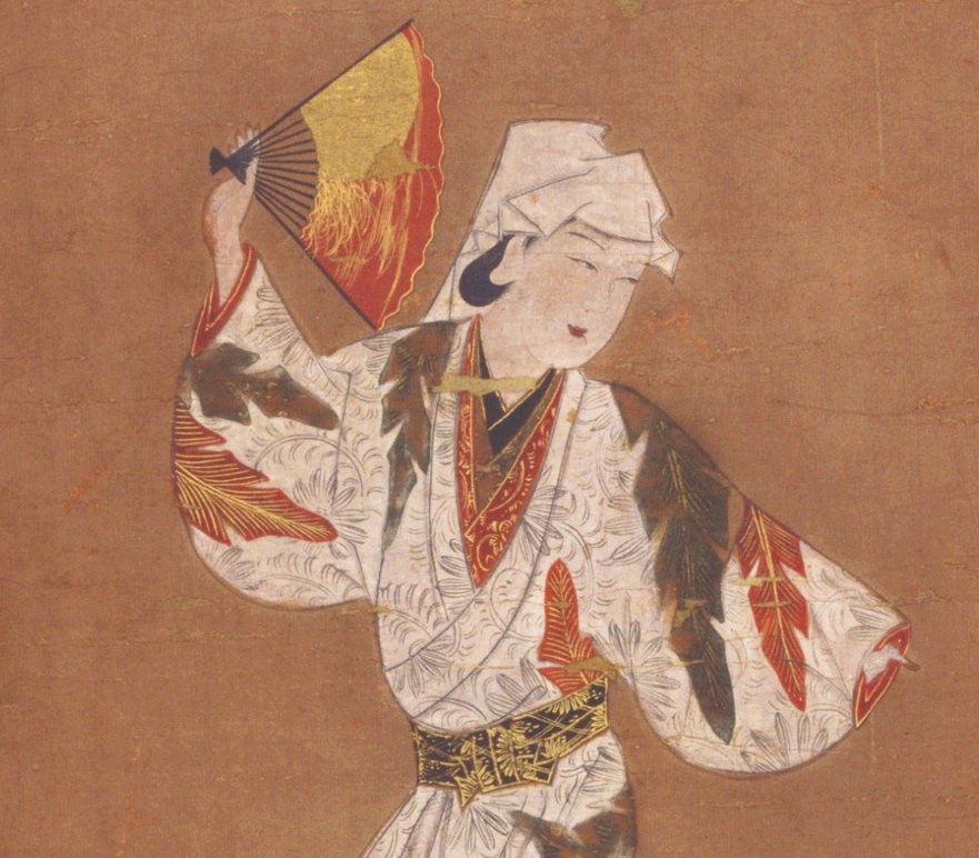 伝統的な日本画 掛軸 女性の着物