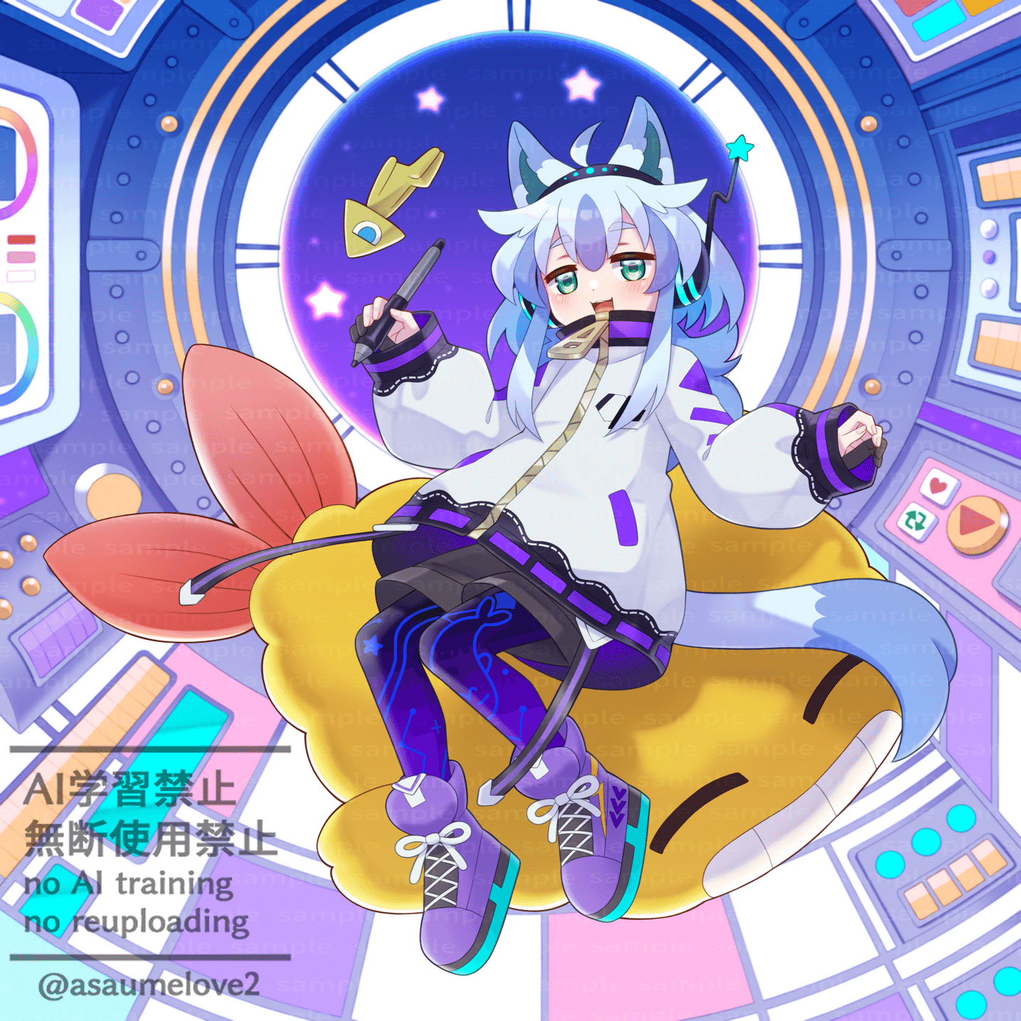 イラストあげます 8月イラストご依頼 【Skeb】 ｜あさ・イラストレーター