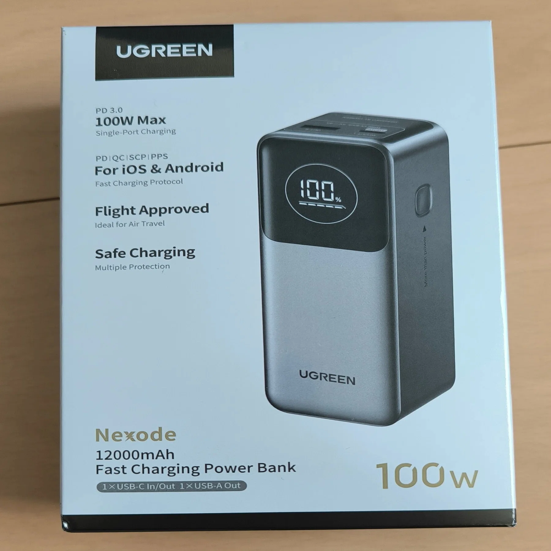 開封＆使用感レビュー ～UGREEN Nexode モバイルバッテリー (12000mAh