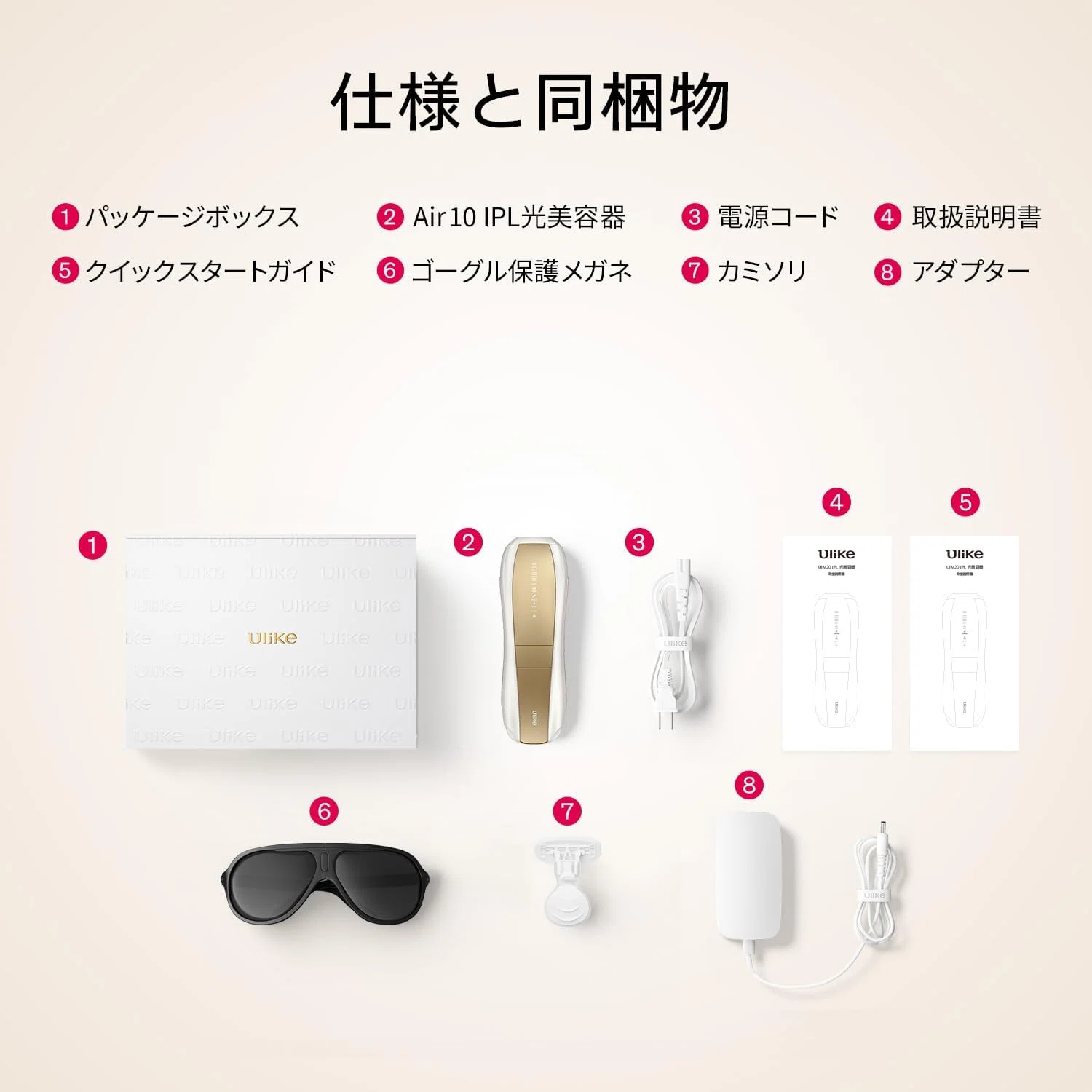 Ulike Air10 光美容器 ホワイトゴールド｜GetGadgetGot