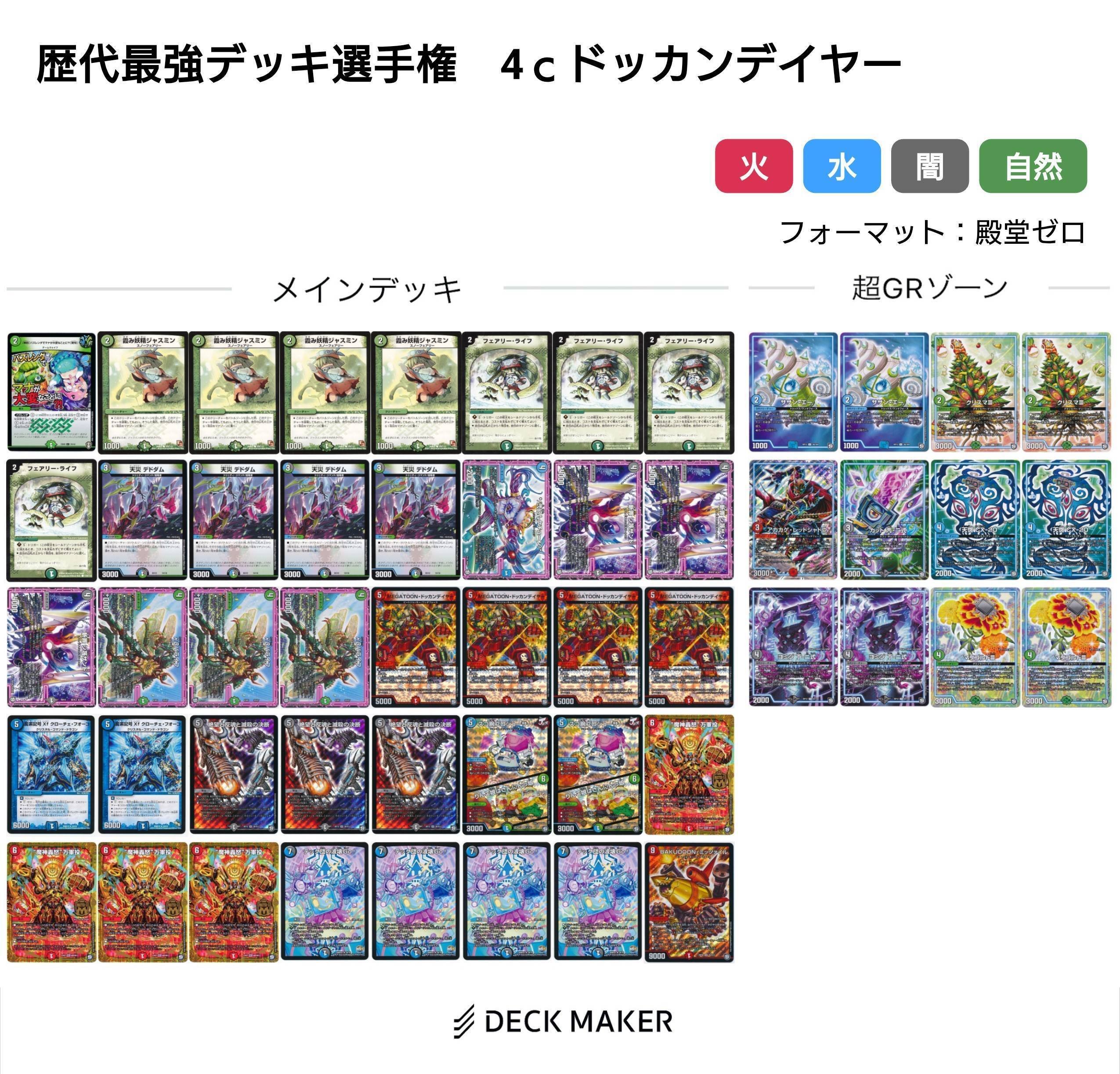 4cドッカンデイヤー　ゲートボール　52枚　デッキ 4cドッカンデイヤー【デュエマ歴代最強デッキ㊴】｜れもん
