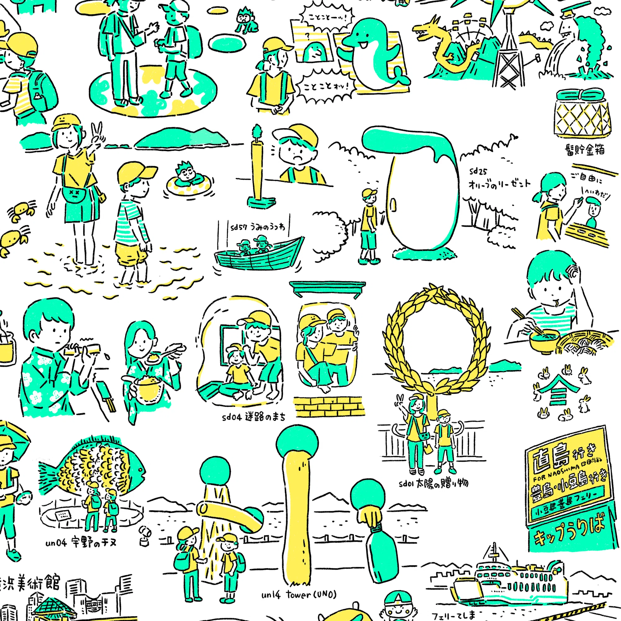 オーダーなど、絵のこと何でもコメントください^ ^ 夏休みの体験を絵で描いてポスターにすると、見るたびに何度も思い出が
