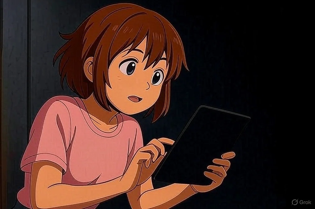 イラスト小説「コードの果て」ユナが、放送データを隠した画像・イラスト。「コードの果て」で検索!