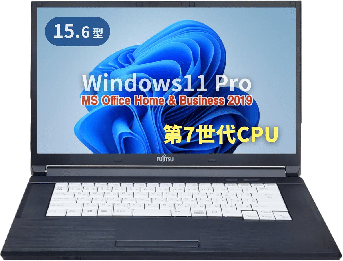 面倒な設定不要！普段使いに最適✨富士通黒ノートPC Win11快適