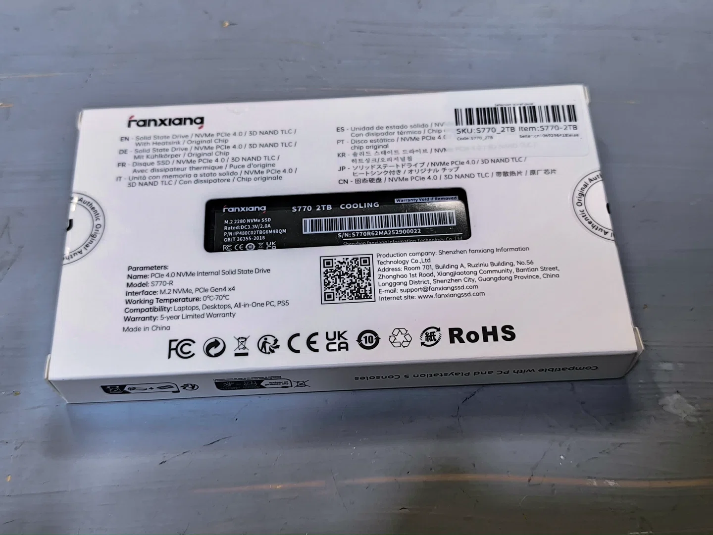 Fanxiang S770 2TB自費購入&超簡易レビュー｜重藤 六