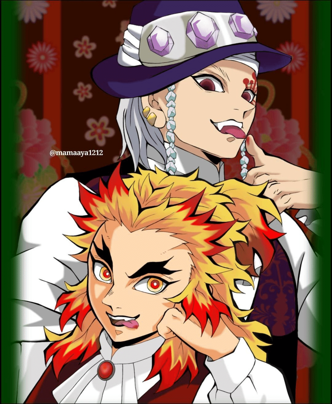 鬼滅の刃　煉獄杏寿郎　宇髄天元 issa on Instagram: “. 煉獄杏寿郎＆宇髄天元 Please follow