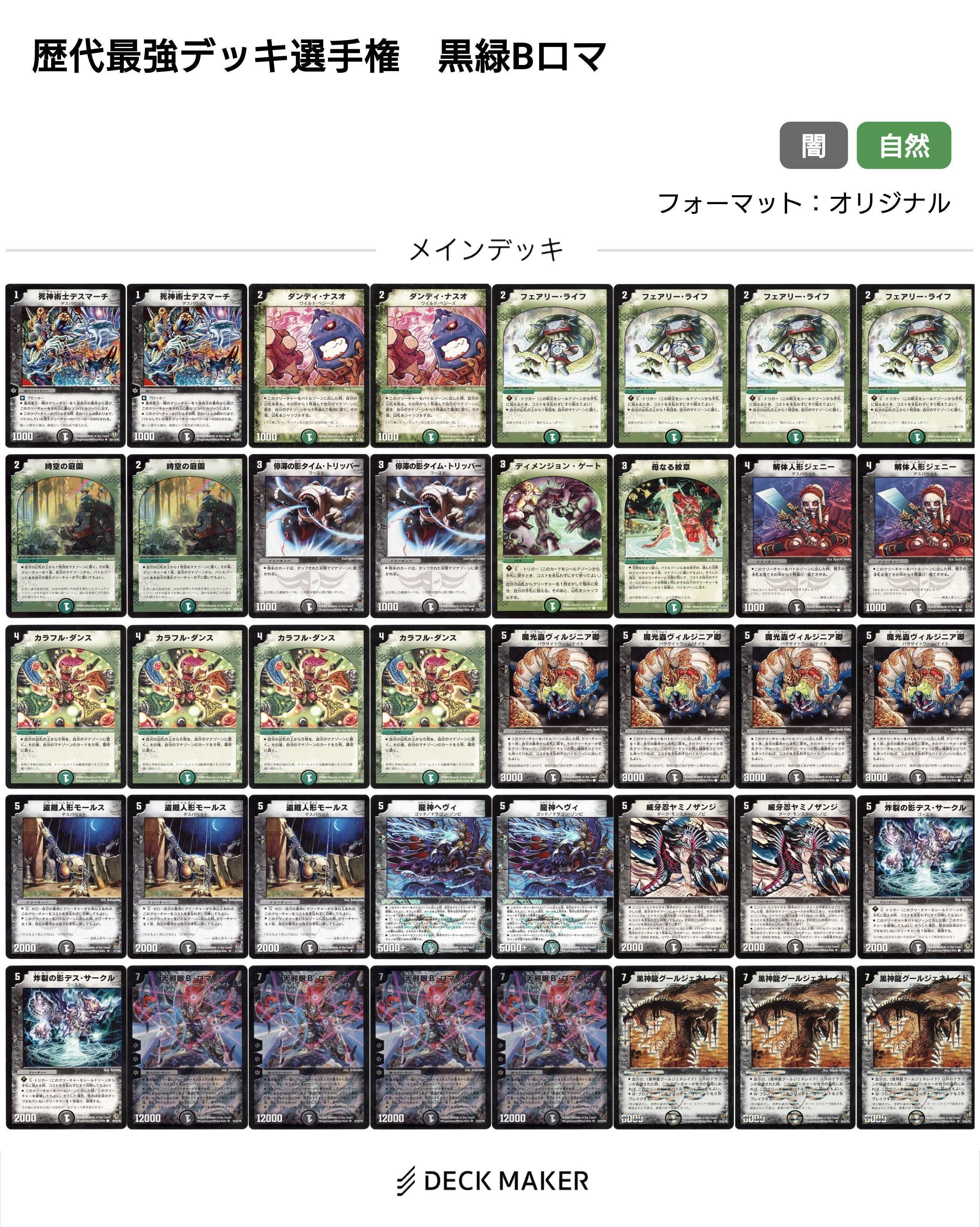 Bロマノフ（黒緑、アナカラー）【デュエマ歴代最強デッキ㊵