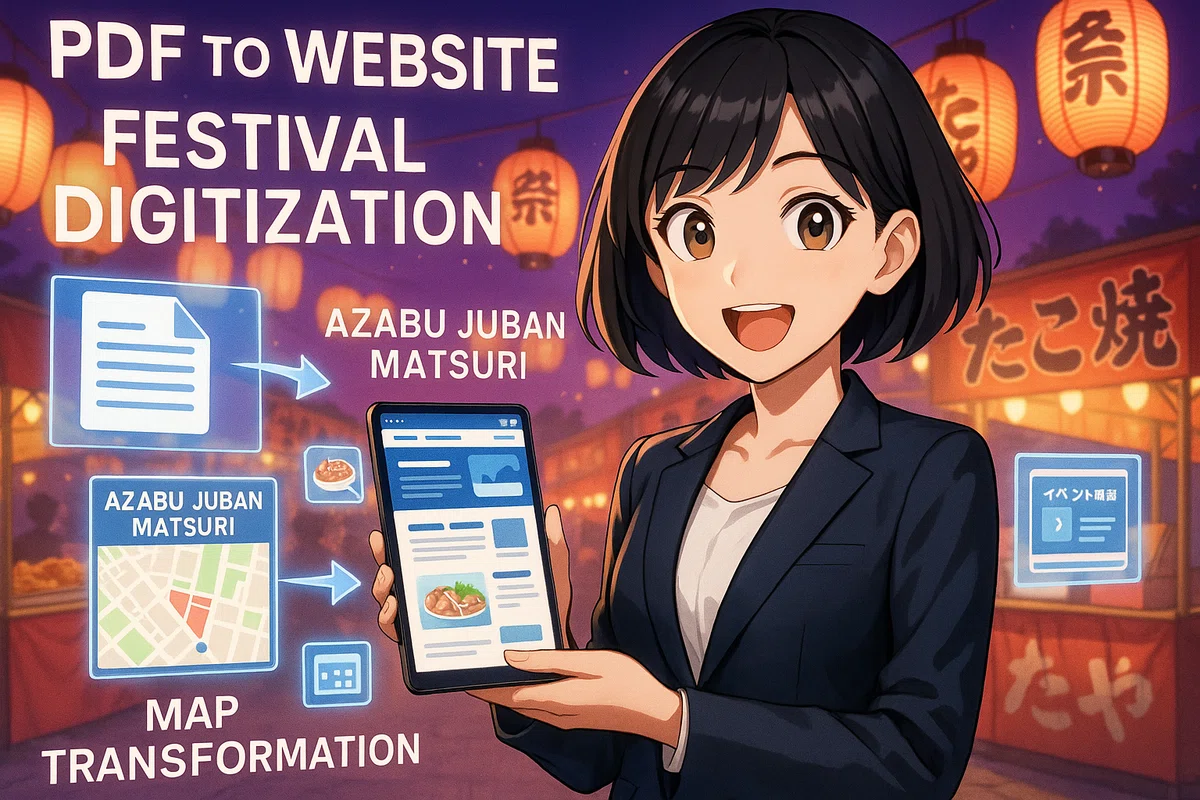 From PDF Map to Website! The Practicality of Manus Seen at the Azabu ...
