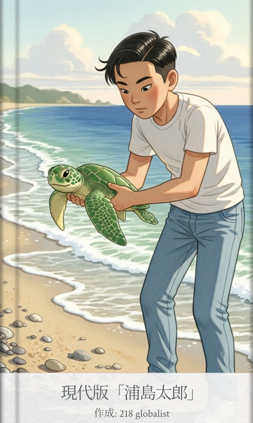 googleGeminiのstorybookを使って「現代版の浦島太郎」をつくってみた